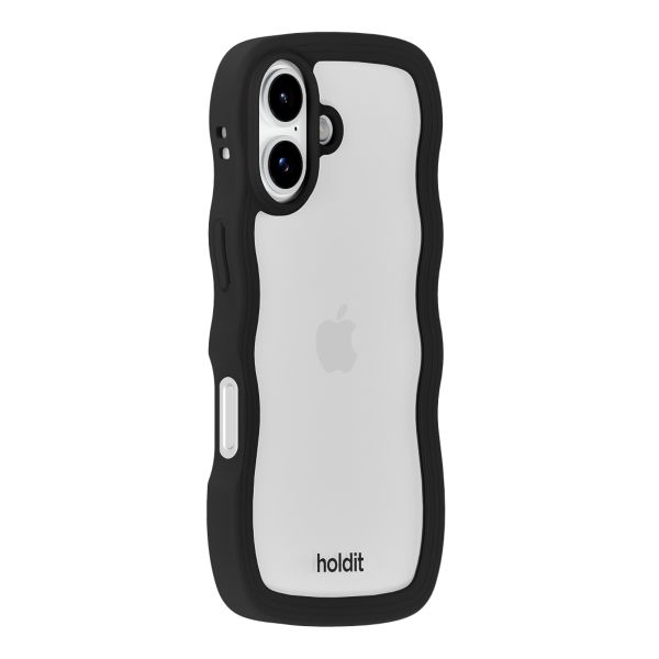Holdit Wavy Case Apple iPhone 17 - Black / Transparent
