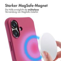 imoshion Color Backcover mit abtrennbarem Band MagSafe für das iPhone 16 - Raspberry