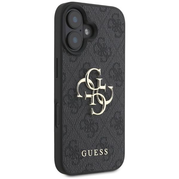 Guess 4G Metal Logo Back Cover Apple iPhone 16 - Schwarz