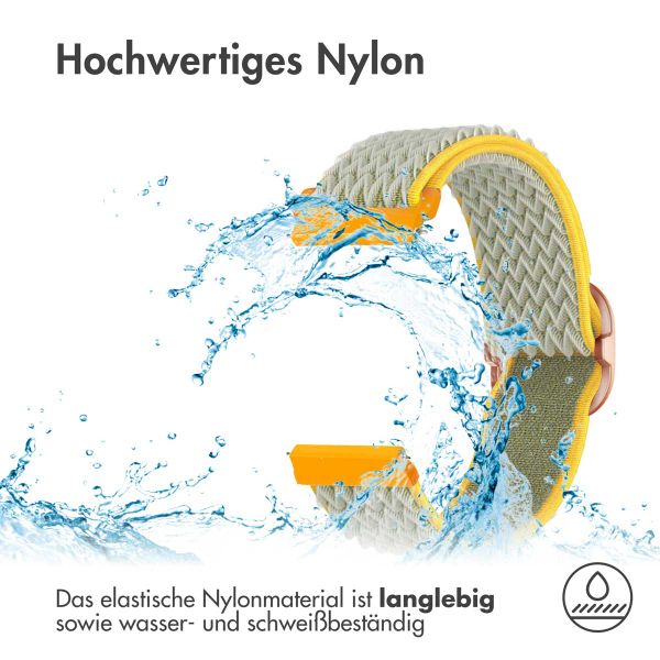 imoshion Elastisches Nylonarmband -   Universelle 20 mm Anschluss - Green & Yellow