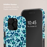 Selencia Vivid Tough Back Cover mit MagSafe für das iPhone 16 Pro - Wild Spots Light Blue