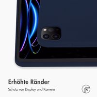 Accezz Liquid Silicone Back Cover mit Stifthalter Apple iPad Pro 12.9 (2022) / Pro 12.9 (2021) / Pro 12.9 (2020) - Dunkelblau