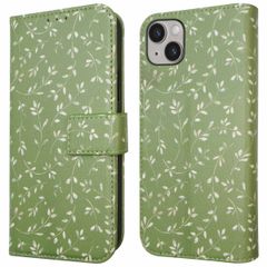 imoshion Design Klapphülle Apple iPhone 14 - Green Flowers