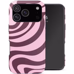 Selencia Vivid Back Cover Apple iPhone 18 Pro Max / 17 Pro Max - Wavy Swirl Pink Plum