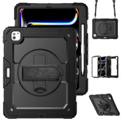 Accezz Robustes Back Cover mit Schultergurt Apple iPad Pro 13 (2024) M4 - Schwarz