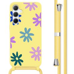 imoshion SilikonHülle design mit Band Samsung Galaxy A55 - Yellow Flower Distance
