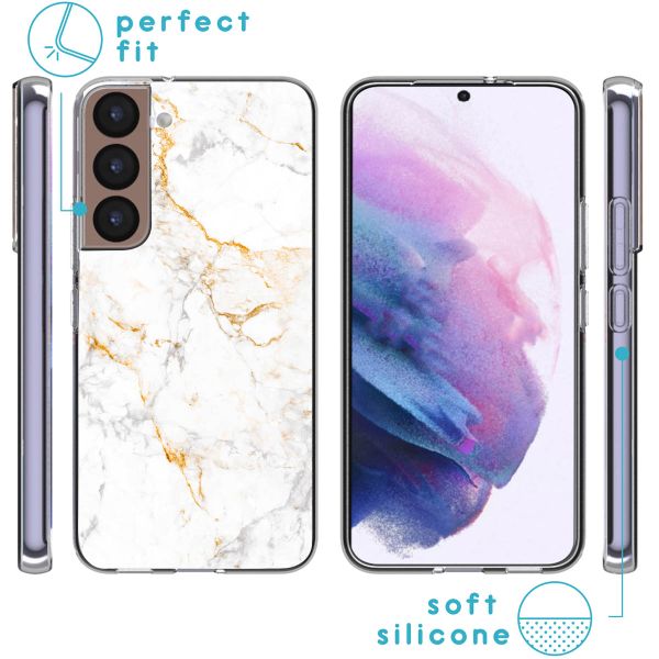 imoshion Design Hülle Samsung Galaxy S22 - White Marble