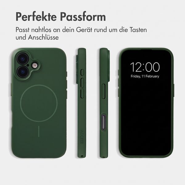 Accezz Grip Backcover mit MagSafe Apple iPhone 16 - Dunkelgrün