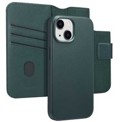 Accezz 2-in-1 Klapphülle aus Leder mit MagSafe für das iPhone 15 - Cedar Green