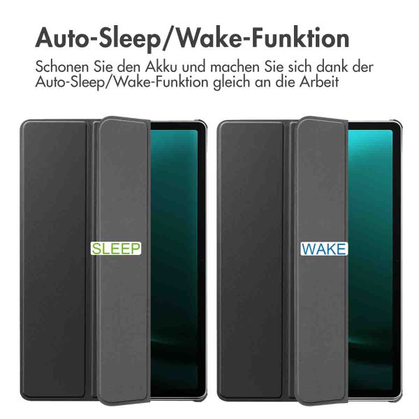 imoshion Trifold Klapphülle Samsung Galaxy Tab S10 Plus / Tab S9 FE Plus / Tab S9 Plus - Schwarz