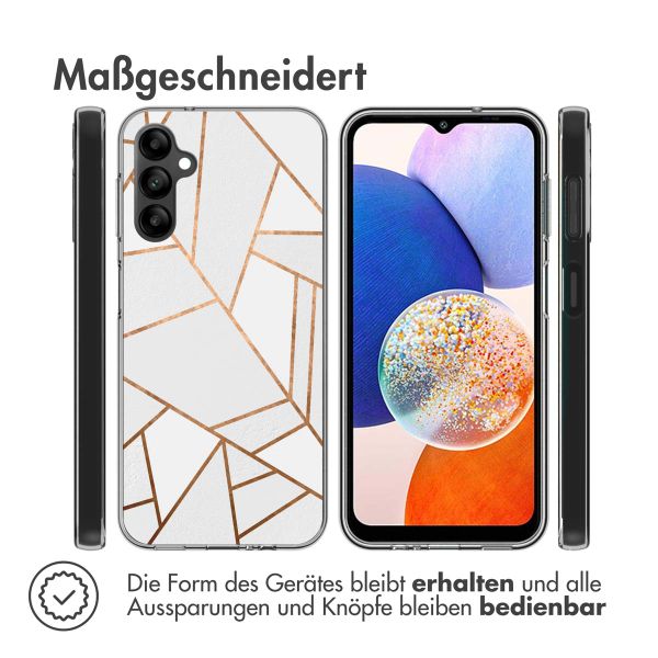 imoshion Design Hülle Samsung Galaxy A14 (5G/4G) - White Graphic