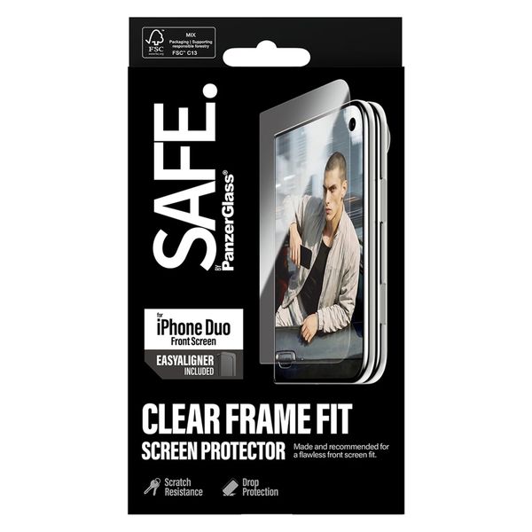 SAFE by PanzerGlass Ultra-Wide Fit Displayschutz mit EasyAligner Apple iPhone Duo