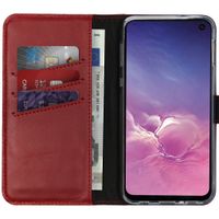 Selencia Echtleder Klapphülle Rot für das Samsung Galaxy S10e