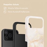 Selencia Vivid Back Cover Apple iPhone 18 Pro Max - Golden Beige Marble