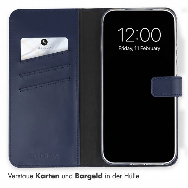 Selencia Echtleder Klapphülle Xiaomi 17 Ultra - Dunkelblau
