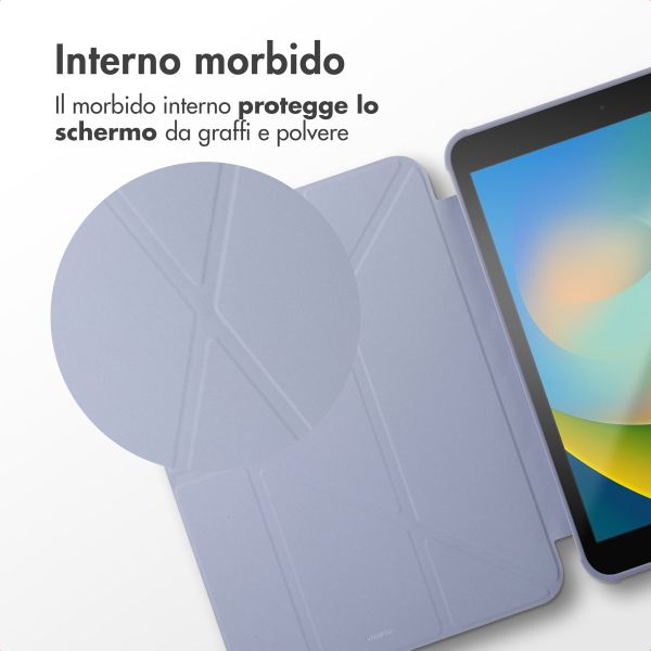imoshion Origami Klapphülle Apple iPad 9 (2021) 10.2 Zoll / iPad 8 (2020) 10.2 Zoll / iPad 7 (2019) 10.2 Zoll - Lavender