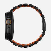 Nomad Stratos Armband für Apple Watch Series 1 - 11 / SE / Ultra (44/45/46/49 mm) - Ultra Orange / Natural Titanium