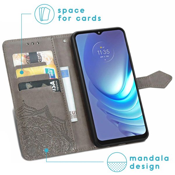 imoshion Mandala Klapphülle Motorola Moto G50 - Grau