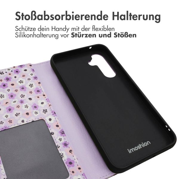 imoshion ﻿Design Klapphülle für das Samsung Galaxy A54 (5G) - Purple Flowers