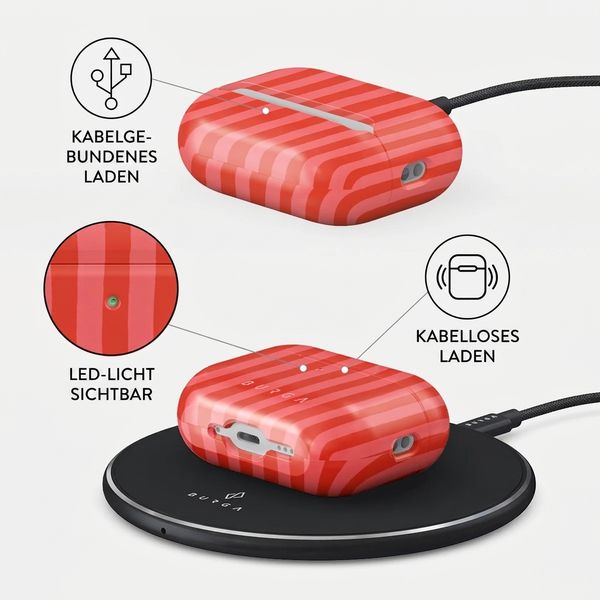 Burga Hardcase Hülle Apple AirPods Pro 3 - Pomegranate