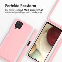 imoshion Silikonhülle mit Band für das Samsung Galaxy A12 - Rosa