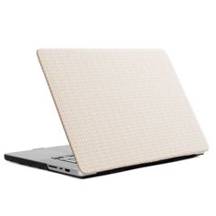 Selencia Cover mit gewebter Oberfläche für das MacBook Air 15 Zoll (2023) / Air 15 Zoll (2024) M3 chip - A2941 / A3114 - Beige