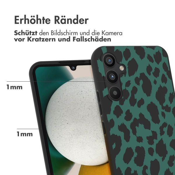 imoshion Design Hülle für das Samsung Galaxy A34 (5G) - Leopard - Grün / Schwarz