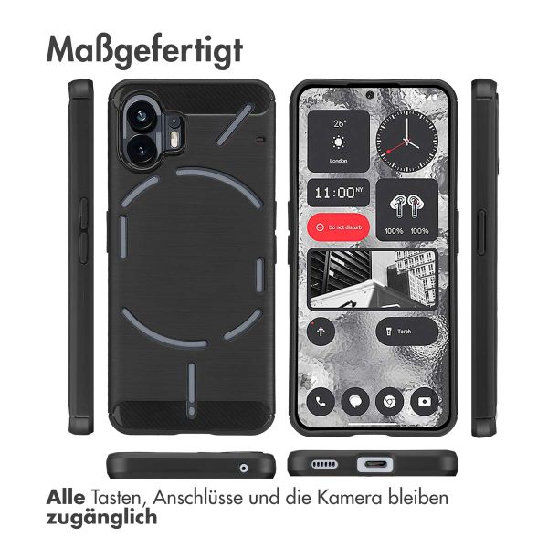 imoshion Brushed Back Cover Nothing Phone (2a) / (2a) Plus - Schwarz