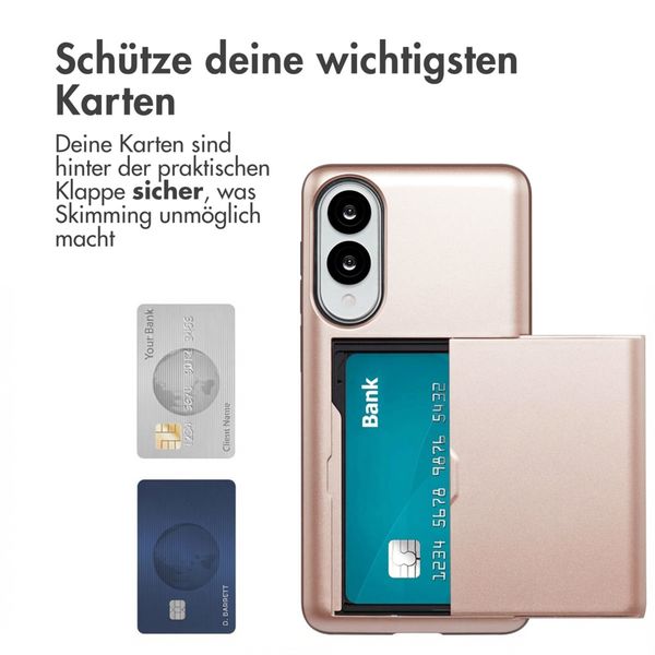 imoshion Backcover mit Kartenfach Samsung Galaxy S25 Edge - Rosé gold