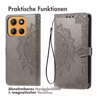imoshion Mandala Klapphülle Motorola Moto G15 / G15 Power - Grau