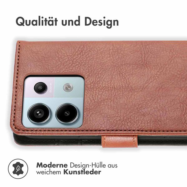 imoshion Luxuriöse Klapphülle Xiaomi Redmi Note 13 Pro (5G) / Poco X6 - Braun