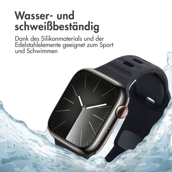 imoshion Active Sport Silikonarmband für die Apple Watch Series 1-9 / SE (38/40/41 mm) | Series 10 (42 mm) - Schwarz