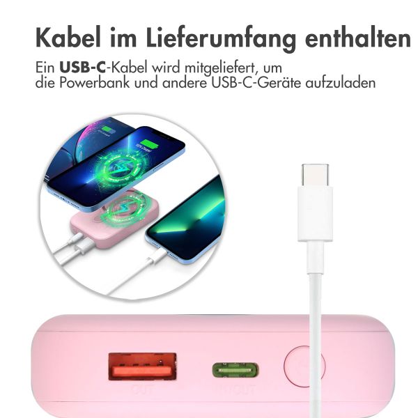 imoshion MagSafe Powerbank - 10.000 mAh - Kabellose Powerbank - Rosa