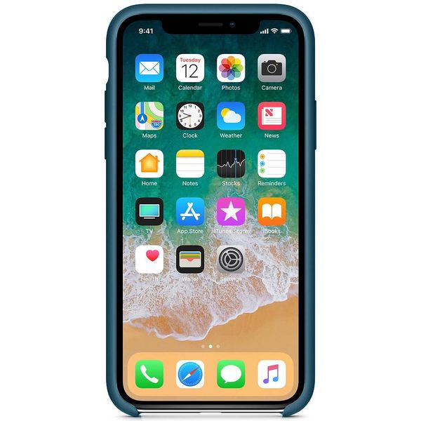 Apple Silikon-Case Blau für das Apple iPhone X