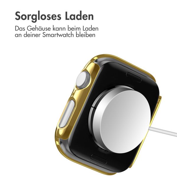 imoshion Full Cover glänzendes Hard Case für die Apple Watch Series 4 / 5 / 6 / SE – 44 mm – Gold