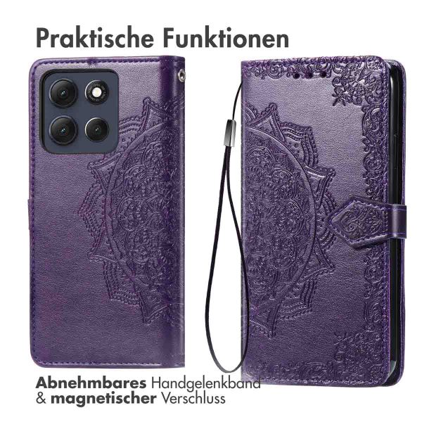 imoshion Mandala Klapphülle Motorola Moto G86 Power - Violett