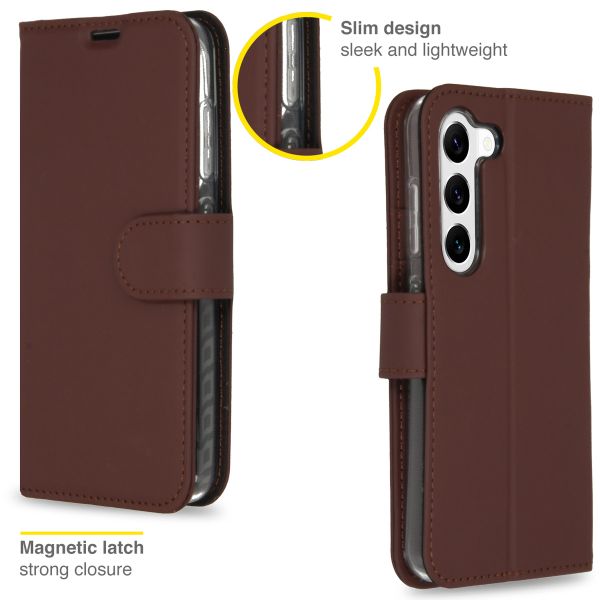 Accezz Wallet TPU Klapphülle Samsung Galaxy S23 Plus - Braun