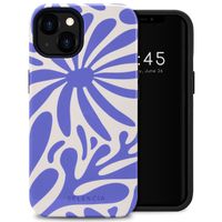 Selencia Vivid Tough Back Cover für das iPhone 13 - Modern Bloom Sapphire Blue