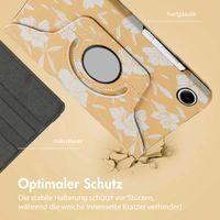 imoshion 360° drehbare Design Klapphülle Samsung Galaxy Tab A9 Plus - Yellow Flowers
