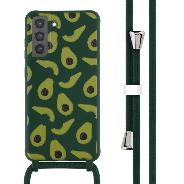 imoshion Silikonhülle design mit Band für das Samsung Galaxy S21 FE - Avocado Green