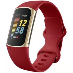 imoshion Silikonband für das  Fitbit Charge 5 / 6 - L - Rot