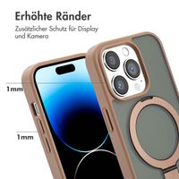 Accezz Ring Stand Backcover mit MagSafe iPhone 14 Pro - Braun