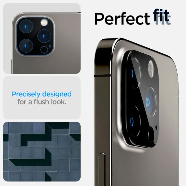 Spigen GLAStR Kameraprotektor aus Glas 2er-Pack für das Apple iPhone 14 Pro / 14 Pro Max - Schwarz