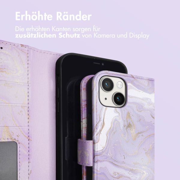 imoshion Design Klapphülle Apple iPhone 14 - Purple Marble