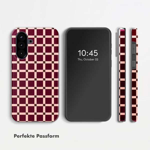 Selencia Vivid Back Cover Samsung Galaxy A57 (5G) - Check This Burgundy