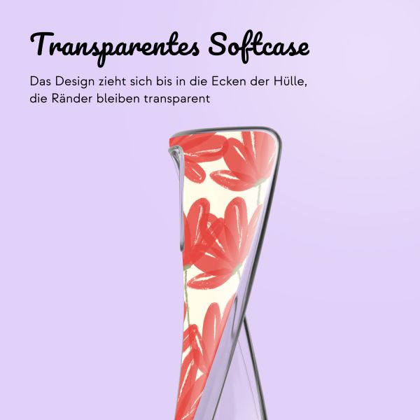 Personalisierte Hülle mit Blumen Samsung Galaxy A53 - Transparent