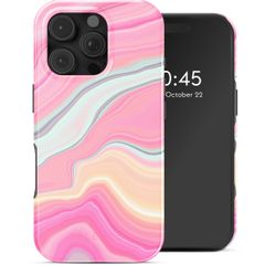 Selencia Vivid Tough Back Cover mit MagSafe für das iPhone 16 Pro - Pastel Lipstick Marble