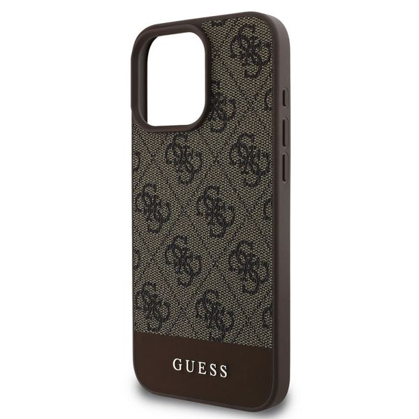Guess Bottom Stripe 4G Back Cover Apple iPhone 16 Pro - Braun