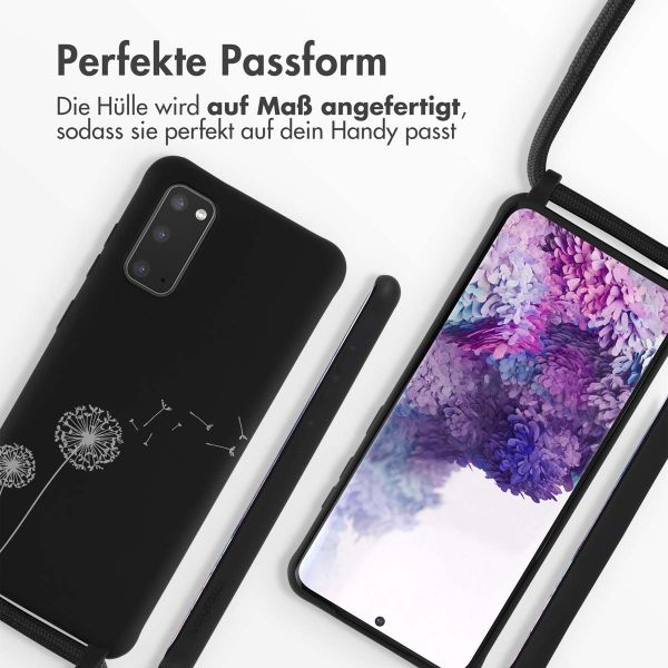 imoshion Silikonhülle design mit Band für das Samsung Galaxy S20 - Dandelion Black