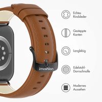 imoshion Classic Lederarmband für das  Apple Watch Series 1 t/m 9 / SE (38/40/41 mm) | Series 10 / 11 (42 mm) - Braun
